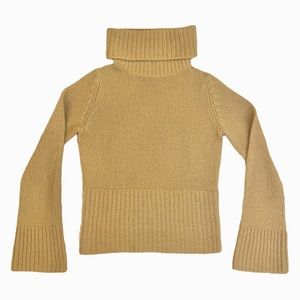 Merino Wool Blend Turtleneck Knit Sweater from Express size S